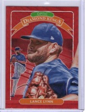 2020 Donruss Optic Diamond Kings Red Wave Prizm #21 Lance Lynn Texas Rangers