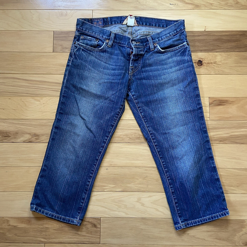 Lucky Brand Jeans Lil Paradise Cuffed Crop Womens Sz 30 Vintage Denim Capris - Picture 5 of 9