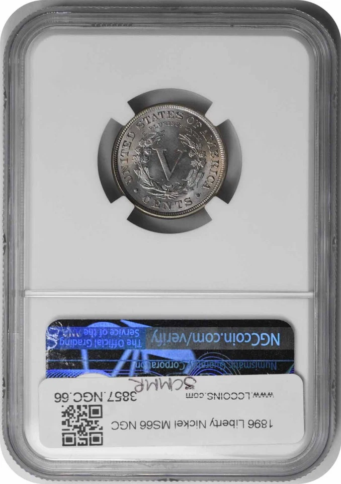 Liberty Nickel 1896 MS66 NGC Foto 2 de 4