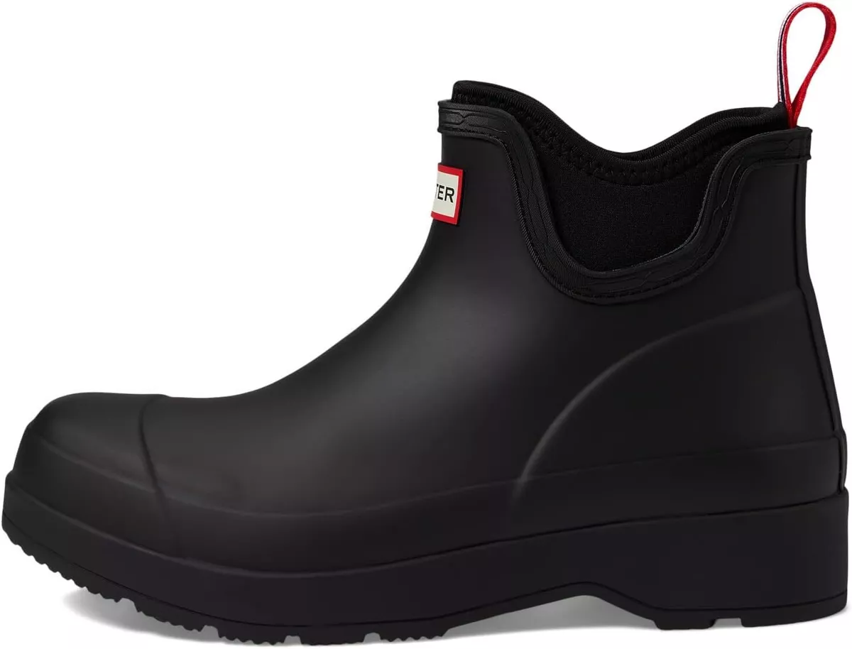 HUNTER MENS PLAY CHELSEA NEOPRENE Rain Boots Black New