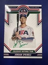 2022 Panini Stars and Stripes Green Auto 4 /5 Jordan Sprinkle