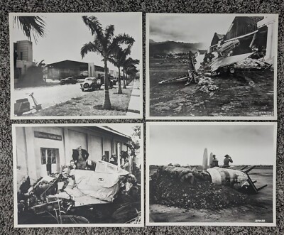 Pearl Harbor Aftermath Lot Of 4 Pictures  8 x 10''