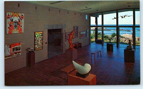 OGUNQUIT, ME ~ Frances Lamont "BIRD AFLOAT" Sculpture - Museum of Art Postcard - 第 1/2 張圖片