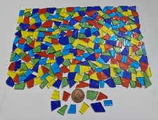 100 pieces, Mixed Colours Off cuts Stained Glass , 3 mm Thickness, Art&Craft