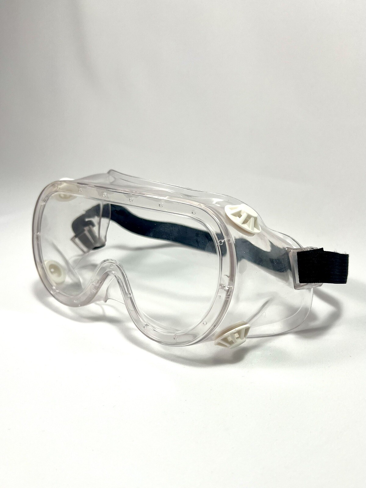 Set Of 3 Clear 6 Inch Plastic Safety Goggles Meets ANSI Z87.1 Safety
