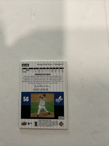 Camiseta deportiva 2008 Upper Deck La Dodgers Hong-Chih Kuo auténtica usada en juegos #97-HK ⚾️♨️F - Imagen 3 de 4