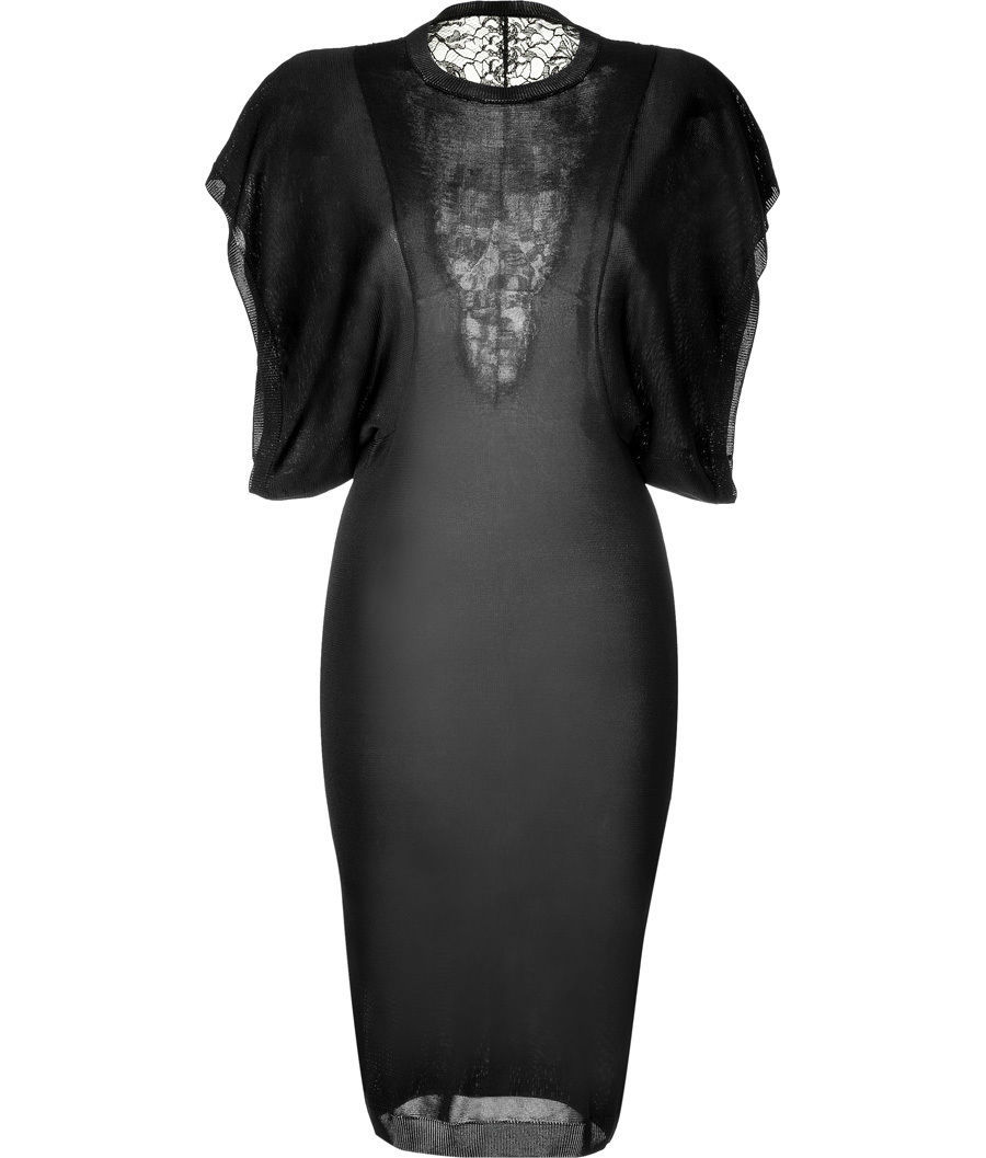 emilio pucci black lace dress Emilio Pucci Black Scallop Lace Trim Detail Cap Sleeve Dress L Emilio Pucci