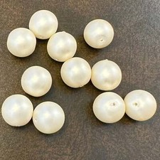 Czech Round Glass Imitation Pearls Off White Matted color 8mm 10mm 14mm 16mm