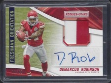 DEMARCUS ROBINSON 2016 ROOKIES & STARS FRESHMAN ORIENTATION PATCH AUTO RC #D /10