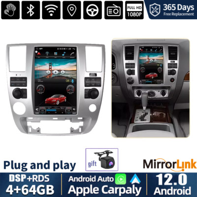 12.1'' 4+64GB Android Car Carplay Radio Stereo GPS for Nissan Armada 2008-2010