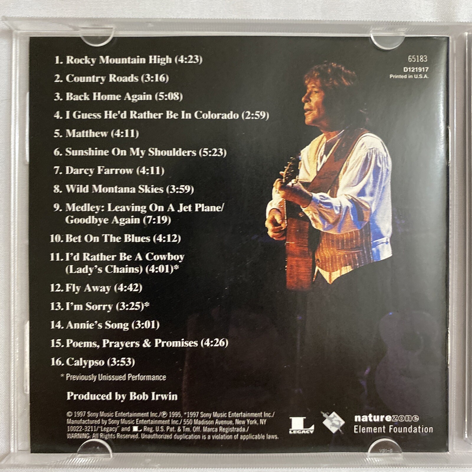 the-best-of-john-denver-live-cd-1997-sony-music-original-disc-case