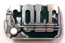 SISKIYOU GOLF PEWTER BELT BUCKLE 1985