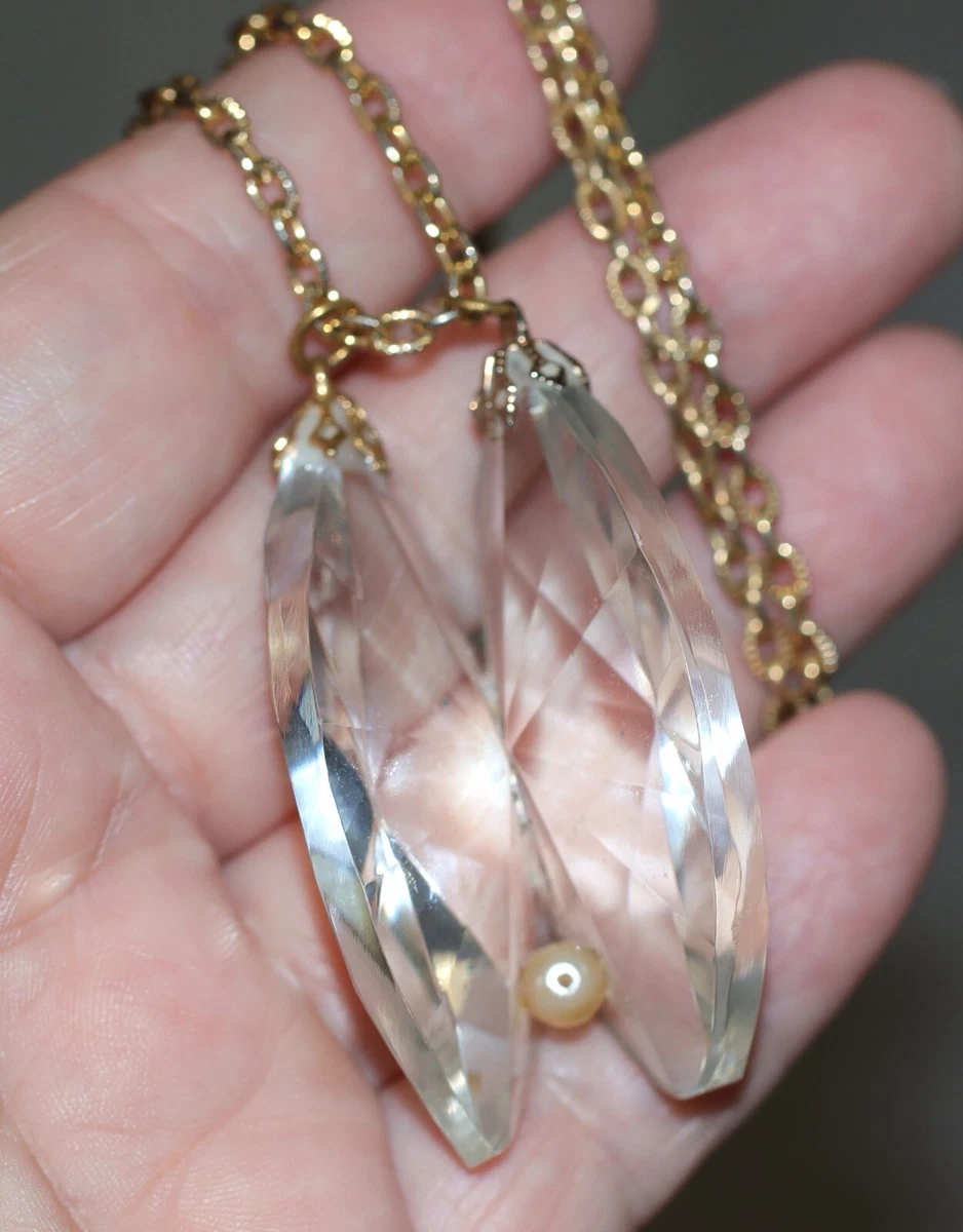 Faceted crystal pendant sale