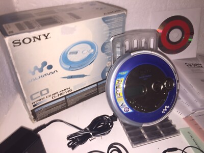Sony D-NE715 Atrac CD Walkman MP3 Player Boxed Retro Blue | eBay UK