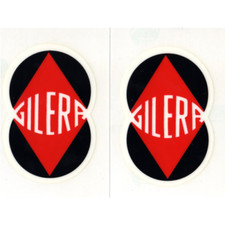 DECALCOMANIA SERBATOIO GILERA BORDINO BIANCO  2 PZ