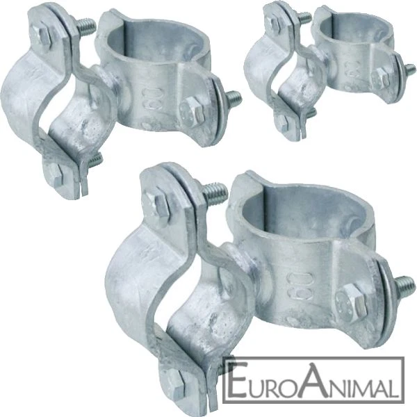 Querschelle verzinkt, Kreuzschelle Rohrschelle Kreuzklemme Rohrverbinder