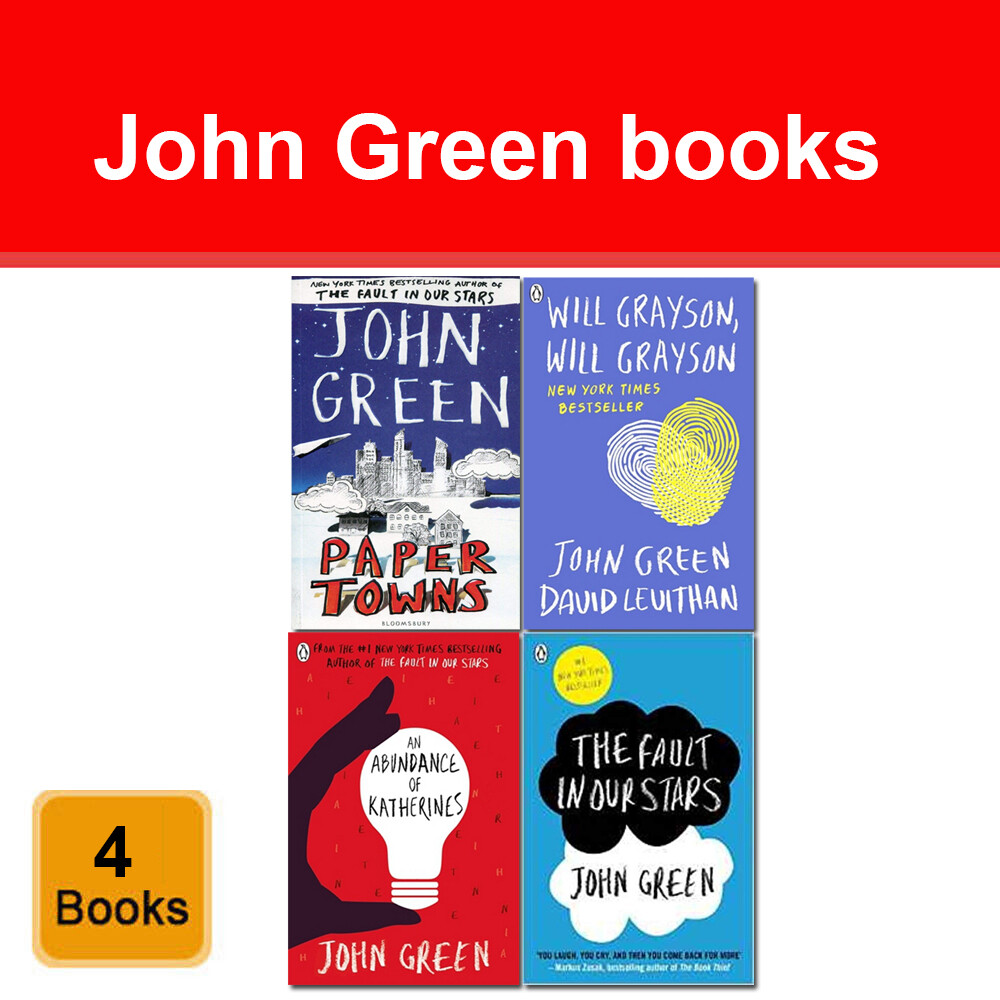 John Green Collection Books Set Paper Towns, The Fault in Our Stars NEW  Pack