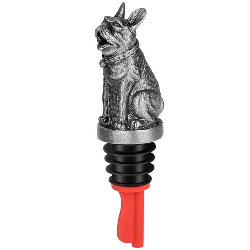 Versatore e tappo bottiglia vino Bulldog francese 2 in 1 adatto alla maggior parte delle bottiglie regali - Foto 15 di 17