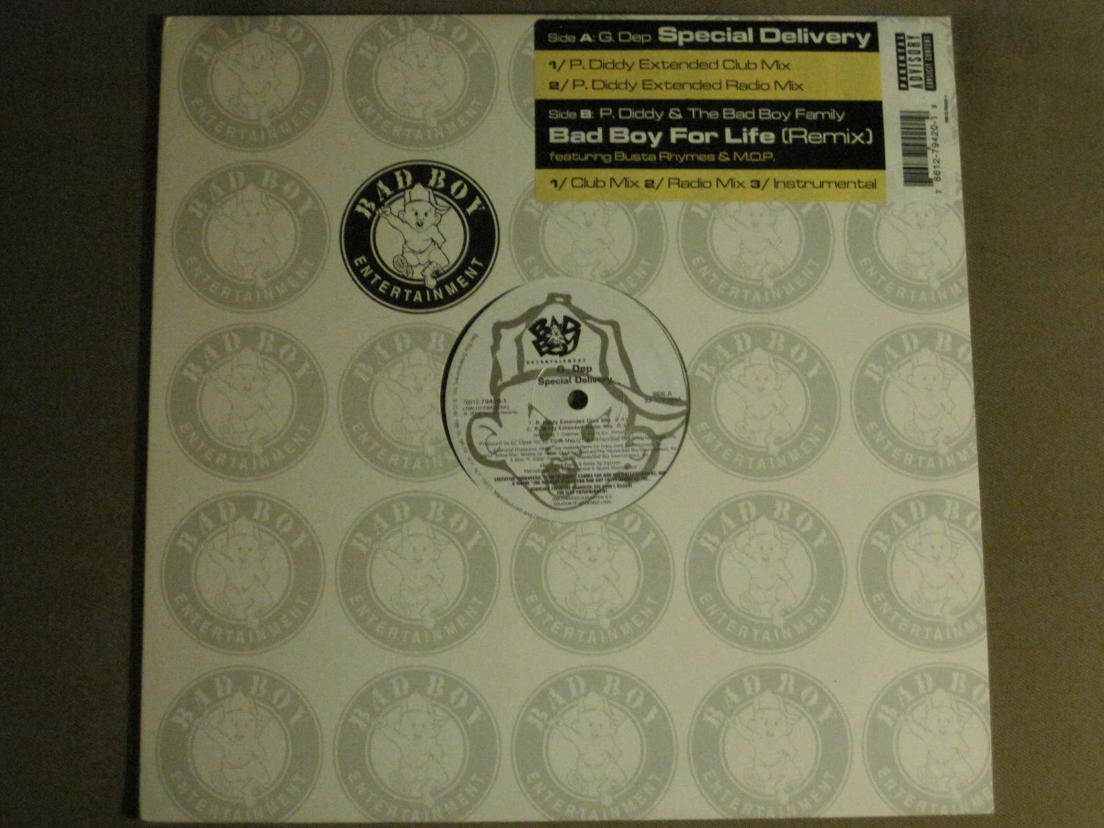 G.DEP SPECIAL DELIVERY / P. DIDDY BAD BOY FOR LIFE 12" RAP BUSTA RHYMES