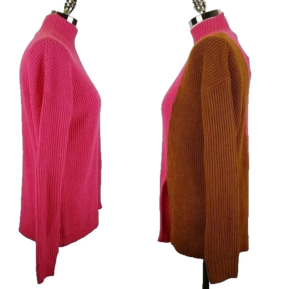 Suéter de ficción The Fifth Label nuevo con etiquetas para mujer M rosa ruso bloque de color cuello falso Foto 2 de 4