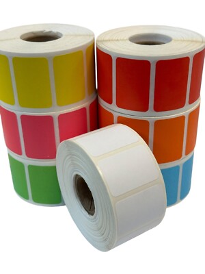 2000 Labels 1.5x1 WHITE Blank Direct Thermal Printer Zebra Sato Stickers 2 RLS