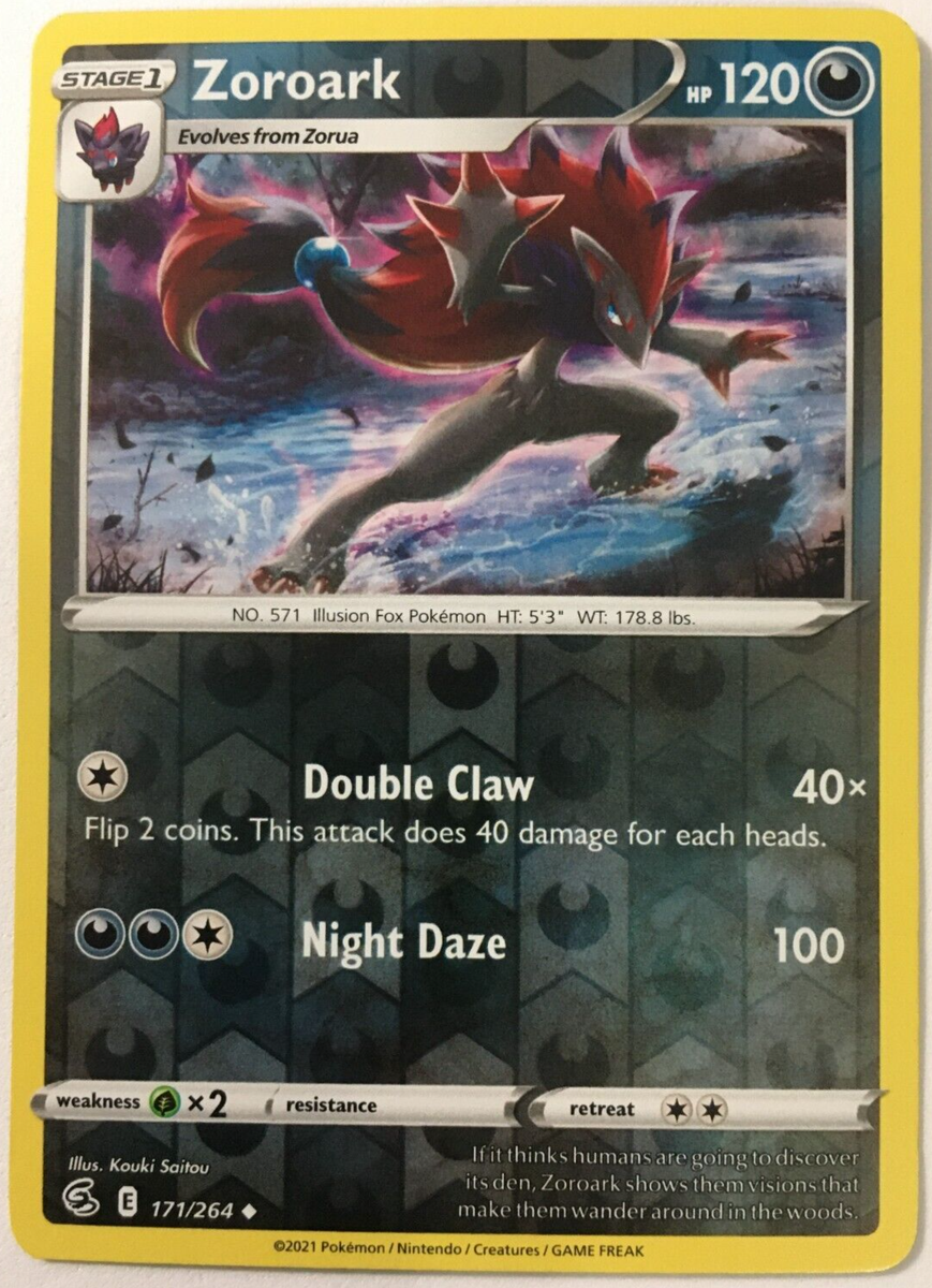 POKEMON ZOROARK 171/264 FUSION STRIKE UNCOMMON REVERSE HOLO NEAR