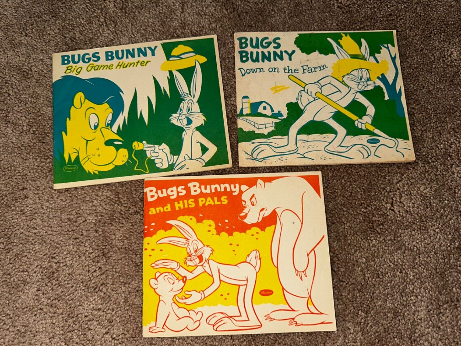 Vintage 1957 Whitman BUGS BUNNY 12 Books To Color - Mini Coloring
