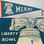 1960's Miami Hurricanes Liberty Bowl University Pennant 11x30 Football Vintage — photo 1