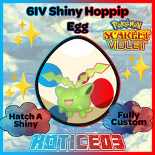 Hoppip ✨ SHINY 6IV EGG ✨ Pokemon Scarlet & Violet ✨ TEAL MASK DLC ✨