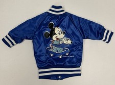 Vintage Chalk Line 1984 DISNEY BABIES Mickey Mouse Satin Snap Jacket Sz 6 Months
