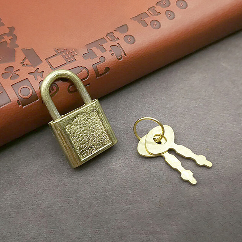 Mini Retro Padlock for Notepad Diary Small Luggage Box Lock With Keys ...