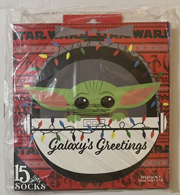 Star Wars Baby Yoda 15 Pairs of Socks Christmas Advent Calendar Women's Gift Set