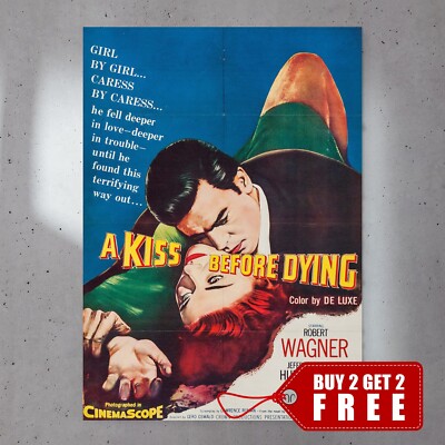 A Kiss Before Dying (1956) 7x5 Filmplakat auf Premium Glanz 230 g/m² Papier 002
