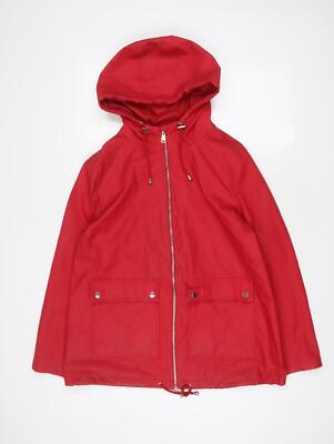New Look Damenjacke rot Größe 14 Reißverschluss