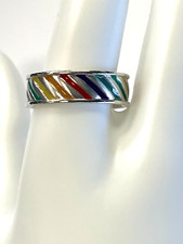 STERLING SILVER BEAUTIFUL RAINBOW RING