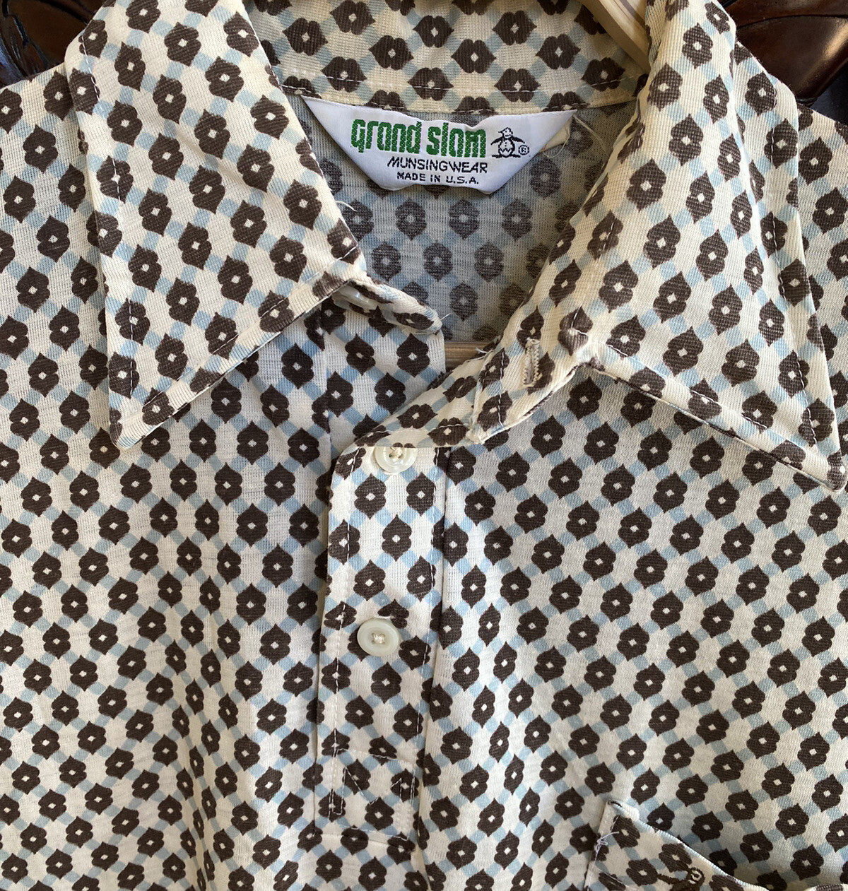 Vintage 70’s Munsingwear Polo Grand Slam Shirt Penguin Logo size Medium image 4