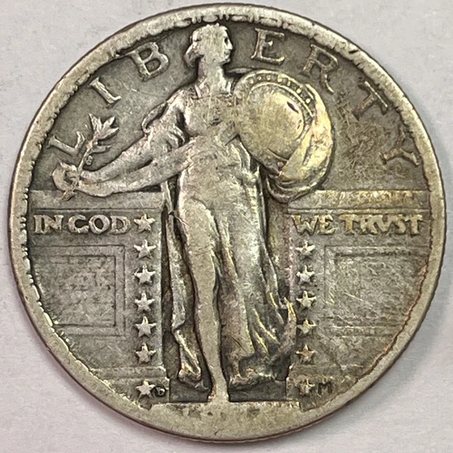 1917-D Standing Liberty Quarter Choice Fine F+ Coin #18630