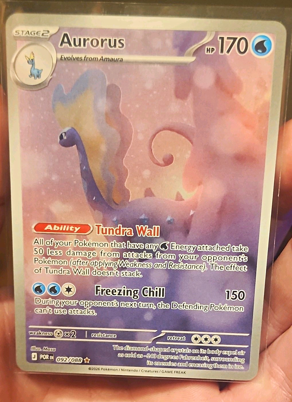 Nintendo Aurorus 092/088 Temporal Forces Rare Holo ENG 2026 HP170