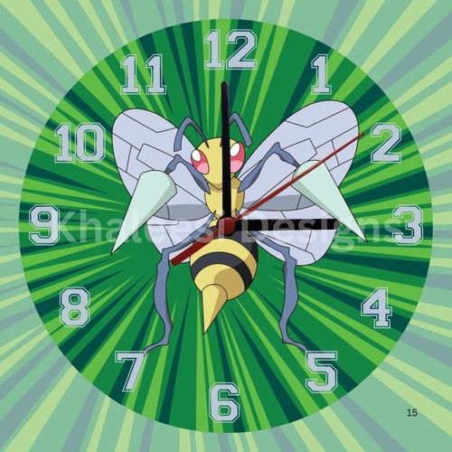 Exclusive Pokémon #015 Beedrill First Gen Wall Clock - Picture 2 of 9
