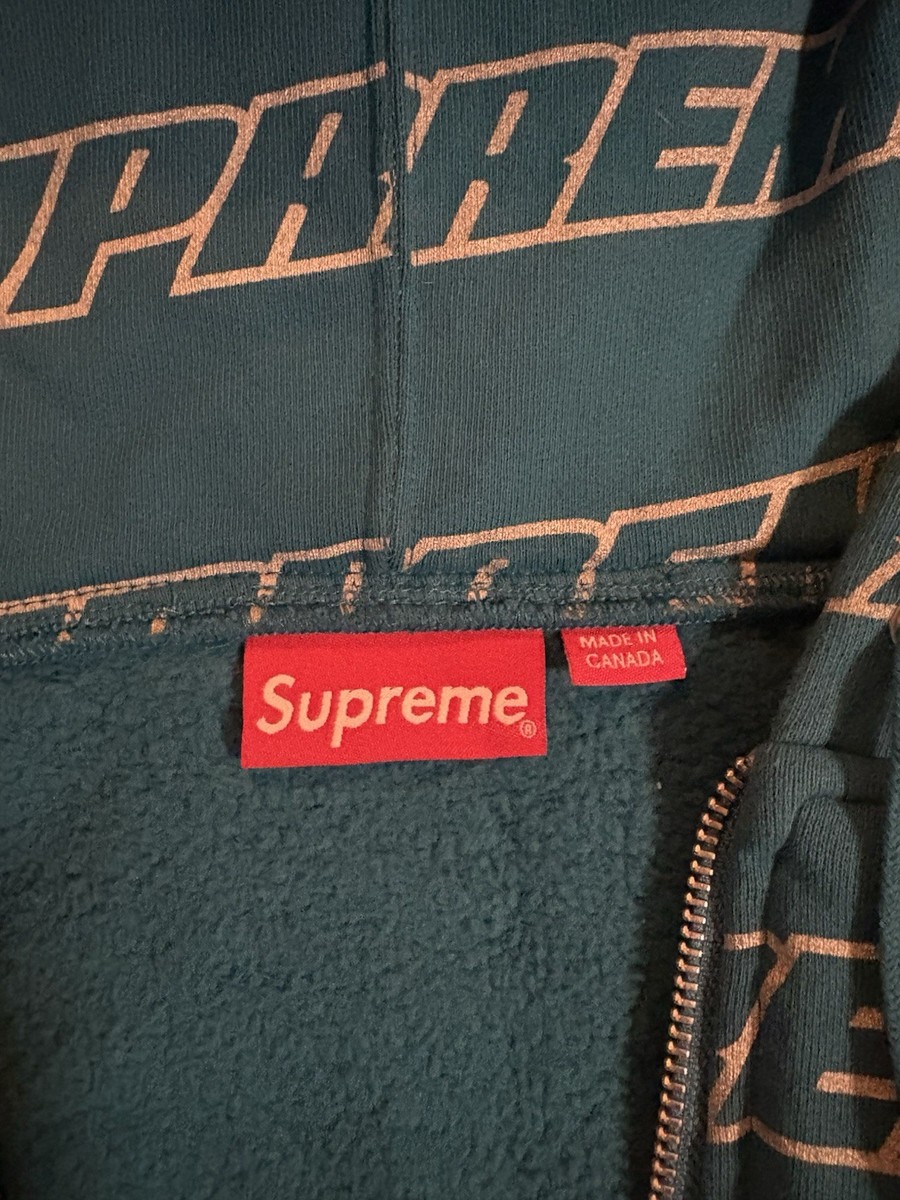 Supreme Repeat Zip up Hoodie SS18 Medium | eBay