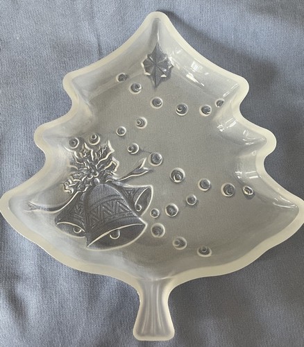 Vintage Celebrations Frosted Weihnachtsbaum Teller Holiday Bells - Bild 1 von 4