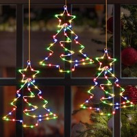 Weihnachtsdeko Fenster 3 StüCk Beleuchtet 55 LED Batteriebetrieben Mit Timer