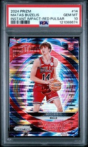 2024 PANINI PRIZM INSTANT IMPACT RED PULSAR #14 MATAS BUZELIS 45/75 PSA 10