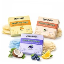 Paper Soap Sheets 360 Pcs - Lemon, Coconut, Blueberry Scents, Variety