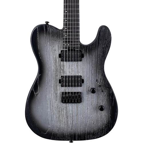 ESP TE1000 Black Blast Electric Guitar Silver Blast