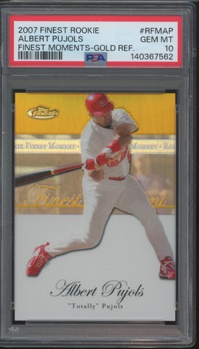 2007 Topps Finest Moments Gold Refractor #RFMAP Albert Pujols 10/50 PSA 10