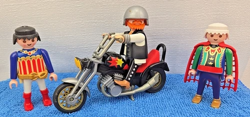 Vintage 1990s Playmobil Chopper & The Boss - Heavy Metal Rider - 3831 - Complete