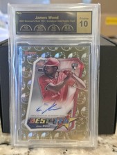2025 Bowmans Best James Wood Best-Tek Gold RC ON CARD Auto /50 PRISTINE 10 POP 1
