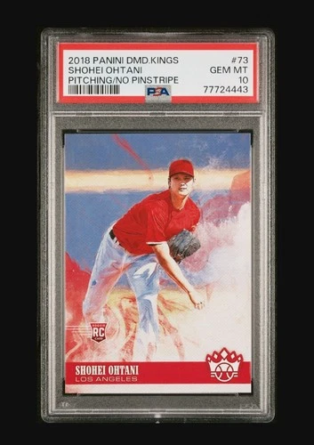 2018 Panini Diamond Kings Pitching No Pinstripe Shohei Ohtani #73 PSA 10