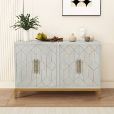 Accent Cabinet with Gold Trim